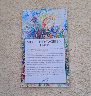Texttafel Siegfried-Tagesen-Haus